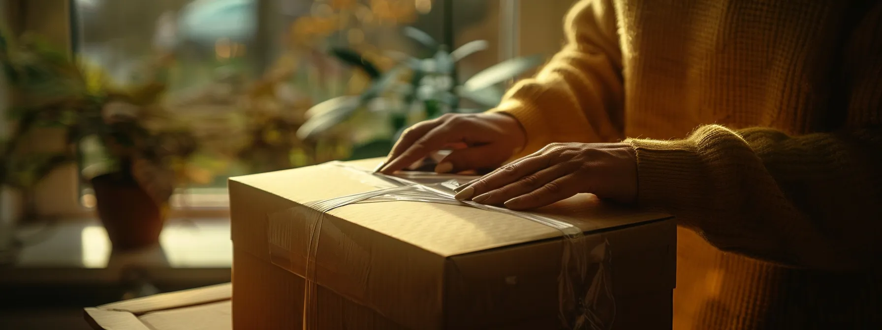 a person opening a package with their nails.