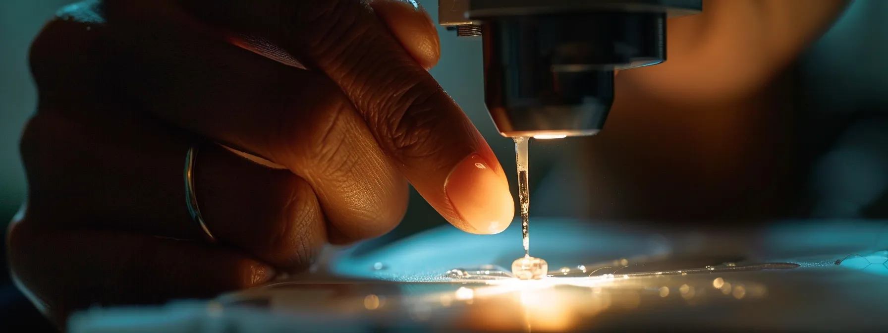 a person carefully applies nail glue to a press-on nail, focusing on accuracy and alignment for a secure bond.