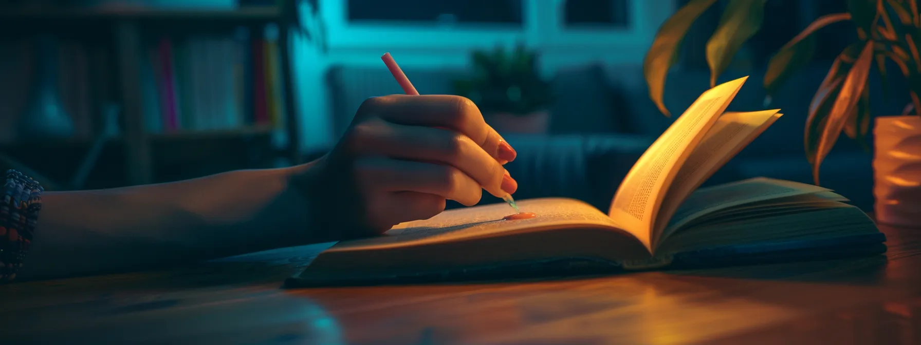 a person painting their nails with water-based nail polish and then immediately picking up a book to read.